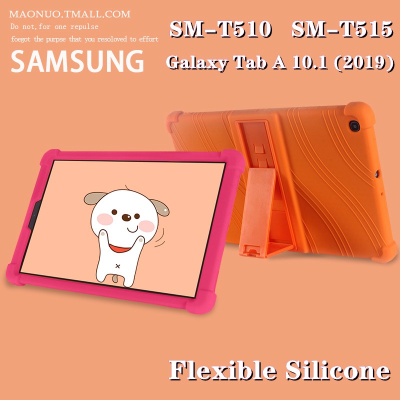 เคส Samsung Galaxy Tab A 10.1" (2019) SM-T510 T515 ปลอกแท็บเล็ตเคสลิโคนมุมขาตั้งหลายมุมกันกระแทกเกรา