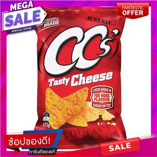 ซีซีแผ่นข้าวโพดทอดกรอบเทสตี้ชีส 175กรัม CC Crispy Corn Flakes Tasty Cheese 175g.