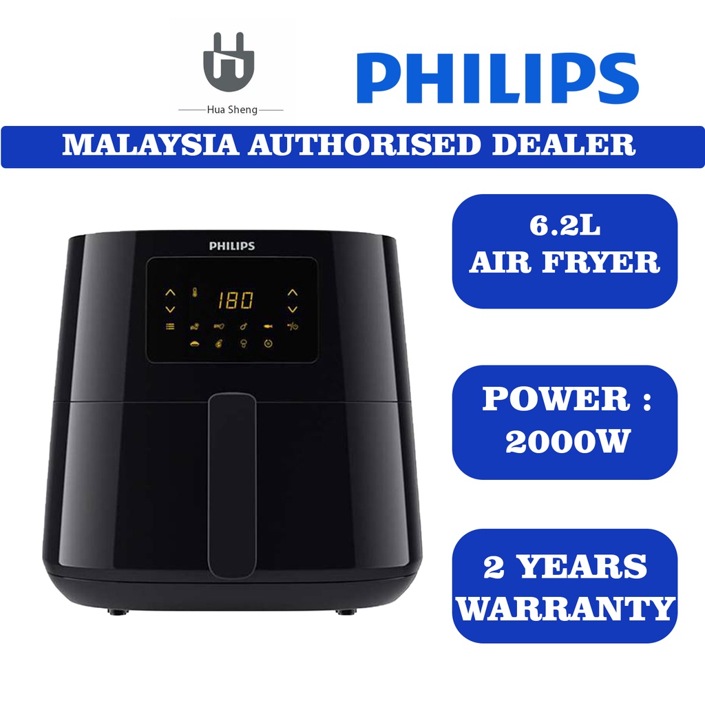 Philips หม้อทอดไร้น้ํามัน XL HD9270 (HD9270/91) 6.2L / HD9200 / HD9252 พร้อมเทคโนโลยีอากาศเร็ว 0.8 กก. / HD9200/91