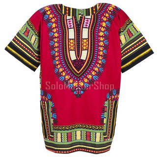 Dashiki African Shirt Cotton Hiphop เสื้อจังโก้ เสื้ออินเดีย เสื้อแอฟริกา เสื้อฮิปฮอป เสื้อโบฮีเมียน ad072r