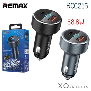 Remax RCC215 Car Charger Dual Port 58.5W หัวชาร์จไฟในรถ 2ช่อง Type-c PD 36W + USB QC 22.5 W (รับประกัน1ปี)