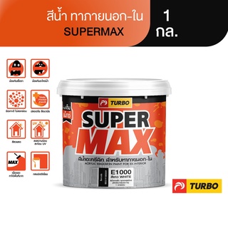 TURBO SUPERMAX สีน้ำด้าน ทาภายนอก-ใน 1 กล.