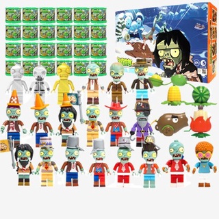 Plants vs Zombies 2 บล็อกตัวต่อของเล่น Blind Box Collection Series Action ตุ๊กตารุ่น Peashooter Tabletop Battle เกมอะนิเ