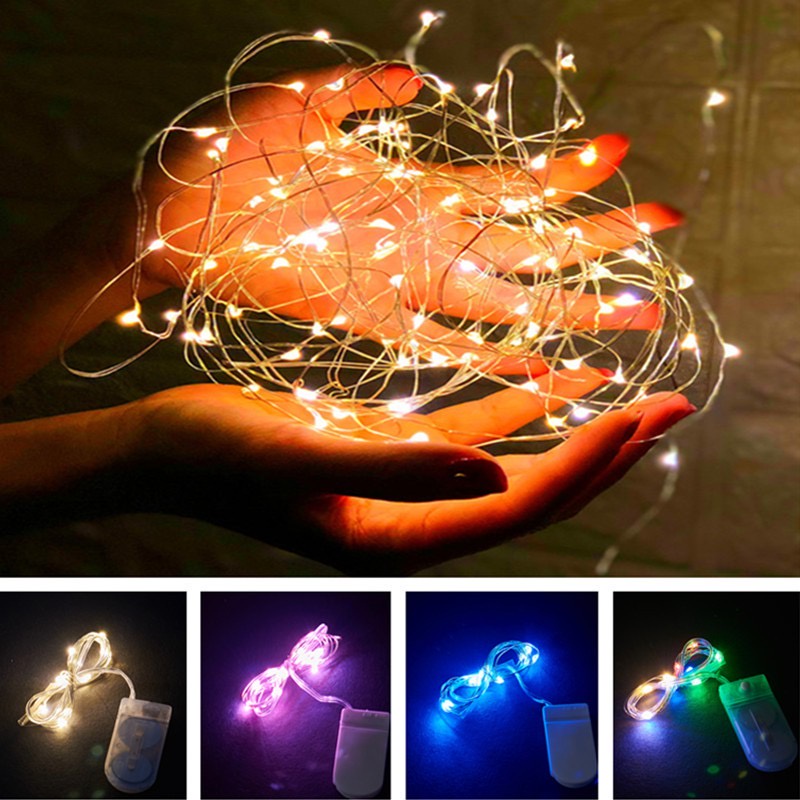 ไฟ LED String 1M 10 ไฟ DIY กล่องเค้กวันเกิดสร้างสรรค์ดอกไม้กล่องของขวัญตกแต่ง