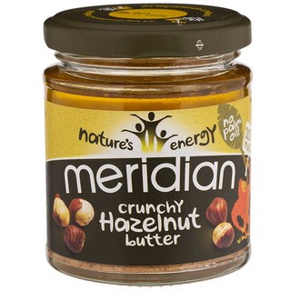 เมรีเดียนเนยถั่วเฮเซลนัทชนิดกรุบกรอบ 170กรัม Meridian Crunchy Hazelnut Peanut Butter 170 grams