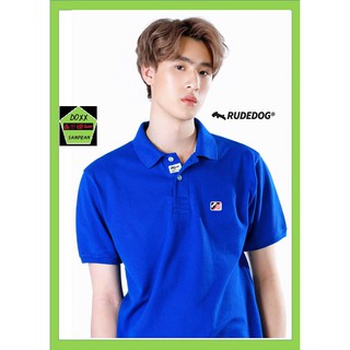 Rudedog เสื้อโปโล ชาย หญิง รุ่น Rectangular สีน้ำเงิน