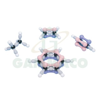 แบบจำลองโมเลกุล 4 Models Collection Set (Benzene Ethane Ethene Ethylene) [30MOS9004]