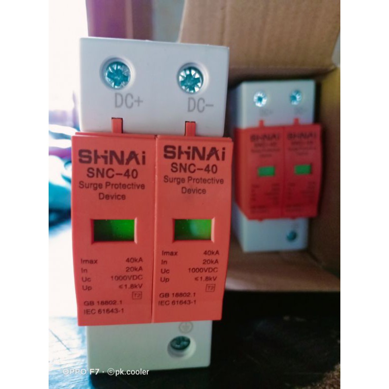 !ของแท้!SHNAI SNC-40 เบรก เกอร์ กัน ฟ้าผ่า DC โซล่าเซลล์1,000VDCสินค้าในไทย