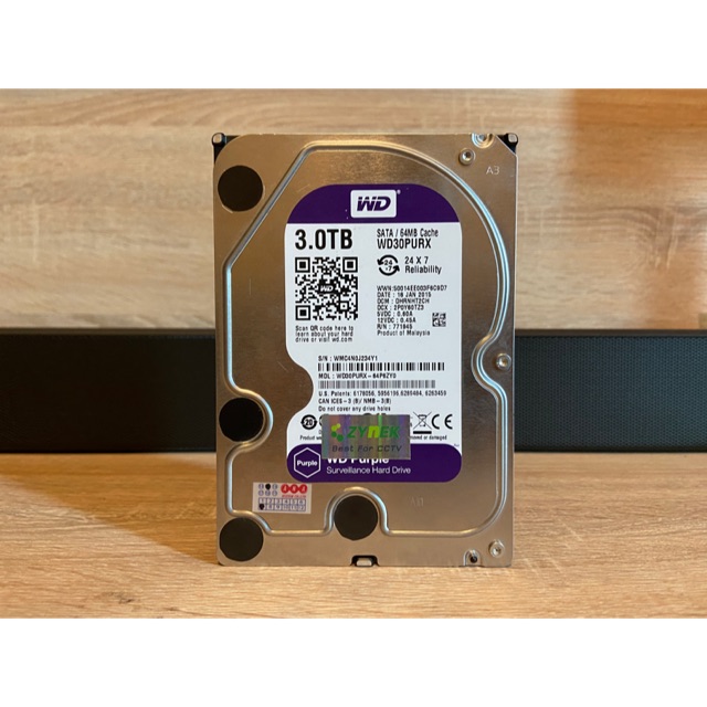 HDD WD Purple 3TB มือสอง