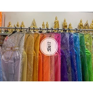 ชุดไทย ชุดไทยแก้บน ชุดไทยสไบลูกไม้ พรีเมียม แก้บน ชุดนางไม้ ชุดนางตะเคียน ราคาส่ง พร้อมเข็มขัด สังวาลย์ สวย