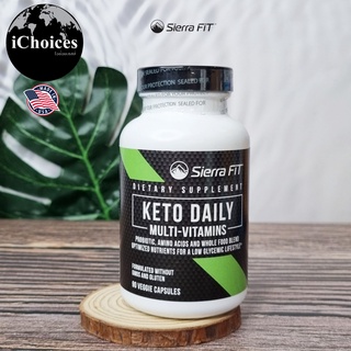 [Sierra Fit] Keto Daily Multi Vitamins Probiotic Amino Acids Whole Food 90 Veggie Capsules อาหารเสริมคีโต วิตามินรวม