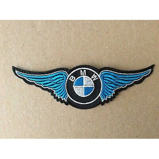 BMW BLUE WING ป้ายติดเสื้อแจ็คเก็ต อาร์ม ป้าย ตัวรีดติดเสื้อ อาร์มรีด อาร์มปัก Badge Embroidered Sew Iron On Patches