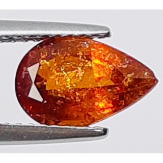 2.12 ct เฮสโซไนต์ โกเมน แท้ ธรรมชาติ Natural Hessonite Garnet Pear Shape Loose Gemstone For Fine Jewelry