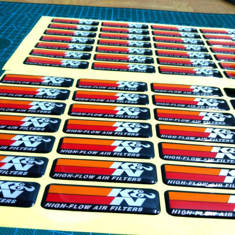 สติ๊กเกอร์ตัดสัญลักษณ์เรซิ่น K&N กรองอากาศไหลสูง