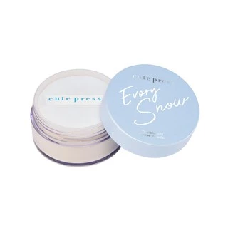 ส่งด่วน/ของแท้/ราคาถูกCute Press Evory Snow Translucent Loose Powder อิเวอร์รี่ สโนว์ ทรานสลูเซนท์ ลูส พาวเดอร์ แป้งฝุ่น