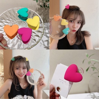 Cute Japanese hair clip female summer net red hair clip side bangs clip forehead temperament small love clip headdress