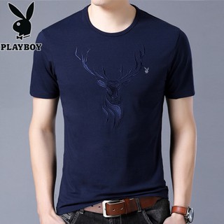 เสื้อยืด Playboy cotton short สีกรมท่า