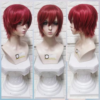 วิกผม​ ซอยสั้น​ สีแดงเข้ม​ short wig red (พร้อมส่ง)​