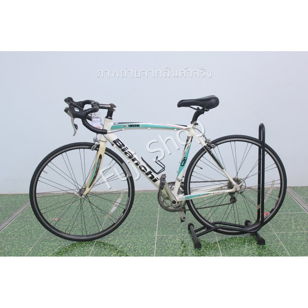 จักรยานเสือหมอบญี่ปุ่น - ล้อ 700 mm. - มีเกียร์ - อลูมิเนียม - Bianchi Nirone 7 - สีขาว [จักรยานมือสอง]