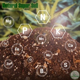 ดินปลูก สายเขียว-สมุนไพรSuper soil 420 Potting mix auto Flower (5KG/18L.)หลังเพาะกล้า-เร่งใบ-เร่งดอก