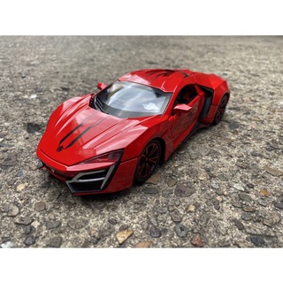 โมเดลรถเหล็กLykan HyperSport สเกล1:24 มีควันประตูข้างฝากระโปรงหน้าและท้ายเปิดได้รายละเอียดสวยเป็นงานโมเดลสำหรับตั้งโชว์