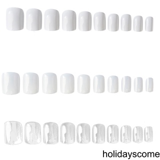 Clear Transparent False Square Full Cover Nail Tips Sticker Patch Manicure DIY Decoration