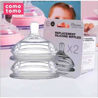 (ถูกที่สุด)จุกนม จุกนมคอก้วาง(A0063) จุกนมซิลิโคน สำหรับขวดนม Comotomo Pacifier (2 Pcs.) ของแท้100%