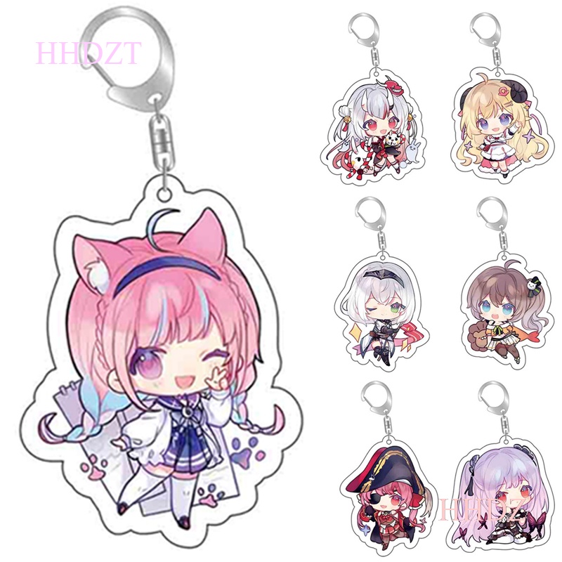 Hhdz น่ารัก Hololive Vtuber Q Version พวงกุญแจ ฟิกเกอร์ Inugami Korone Shirakami Usada Pekora Minato