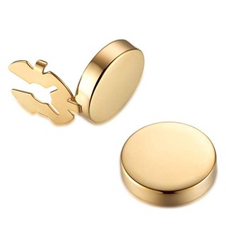 บัตตอนคัฟ สวมครอบกระดุมสุภาพบุรุษ ออกงาน พบปะธุรกิจ One Pair Mini BUTTONCUFF Classic Button Covers Imitation Cuff Links