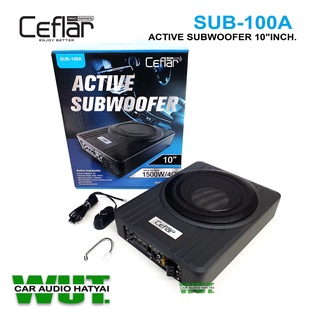 Ceflar  BASSBOX ซับบ๊อค/ซับวูฟเฟอร์ขนาดดอก 10นิ้ว กำลังขับ 1500W +พร้อมรีโมทบูสเบส Ceflarรุ่น SUB-100A