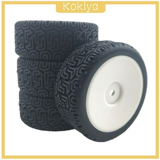 [KOKIYA] 4Pcs RC 1:10 on Road Tires Rally Wheel 1.9inch Hex 12mm for  CC01 Axial Scx10 for -4 Trx4 RC Car Flat Run C Easy