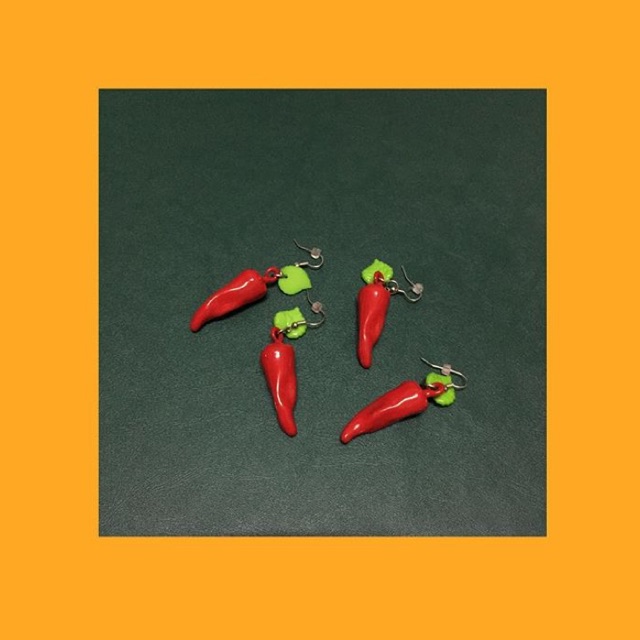 Red hot chili earrings