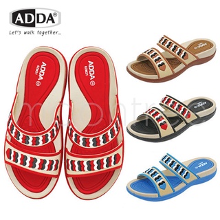 🔥ADDA 62M21 รองเท้าแตะลำลอง รองเท้าผู้หญิง ทรง ใส่สบาย พื้นนุ่ม ไม่ลื่น ไซส์ 4-7 สีดำ ครีม ฟ้า น้ำตาล แดง moontree