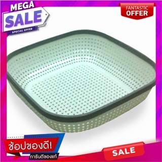 ตะกร้าใส่ของ เหลี่ยม KECH HH-1085_CR สีขาว ตะกร้าใส่ของในครัว KITCHEN BASKET SQUARE KECH HH-1085_CR WHITE