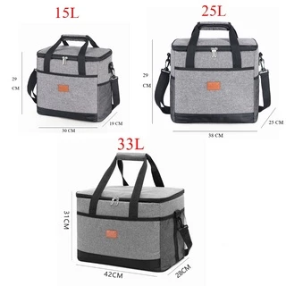 กระเป๋าเก็บความเย็น/ร้อน 15L 25L 33L คุณภาพดี วัสดุหนา 3 ชั้น กระเป๋าเก็บอุณหภูมิ สำหรับปิคนิค เก็บเครื่องดื่ม อาหาร