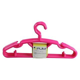 ไม้แขวนเสื้อคิงไซด์ ชมพูเข้ม PLIM (1x6)CLOTHES HANGER H-004 DARK PINK PLIM PACK6