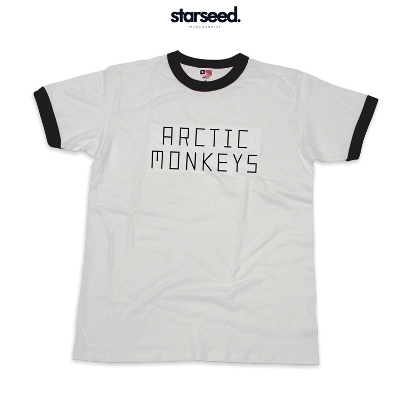ARCTIC MONKEYS (FONT) ~ เสื้อยืด RINGER