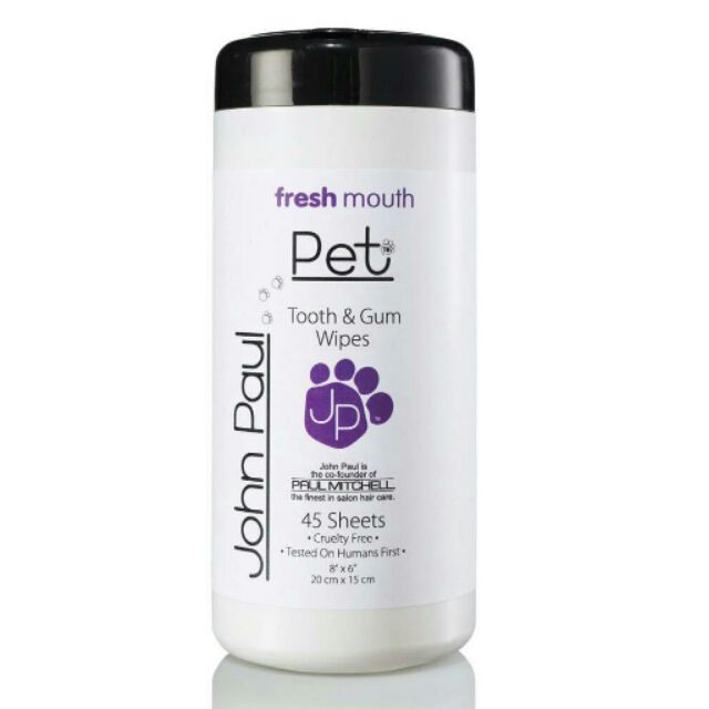 **ส่งฟรี SCG EXPRESS** John Paul Pet Tooth & Gums Wipes แผ่นทำความสะอาดเหงือกและฟันของสุนัข