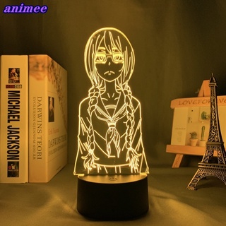 โคมไฟตั้งโต๊ะ Led ลายอนิเมะ Saki Yoshida 3d ของขวัญ สําหรับตกแต่งห้องนอน