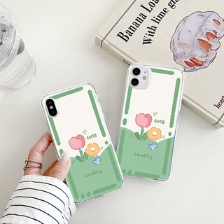 lovply flowers เคสไอโฟน  iPhone 11 14 พลัส cute 7 8 plus se2020 12  pro max phone case 13 promax 8 Xs X Xr max เคส นิ่ม