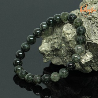 หินไหมเขียว ขนาด 8 มิล Green Rutile Quartz กำไลหินมงคล เสริมความสามัคคีว ปกป้องภัยอันตราย