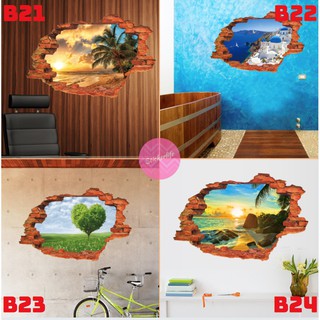 Clearance Sale ล้างสต๊อค สติ๊กเกอร์ติดผนัง 3มิติ เครื่องประดับ สติกเกอร์ 3D cartoon diy Wallpaper Sticker Sale