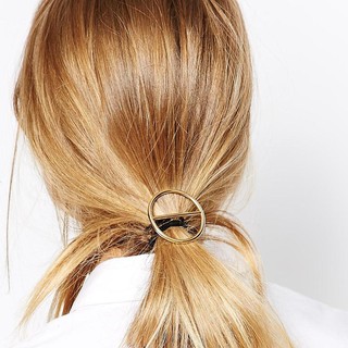 พร้อมส่ง Circle Hair Tie ที่รัดผมวงกลมสีทอง