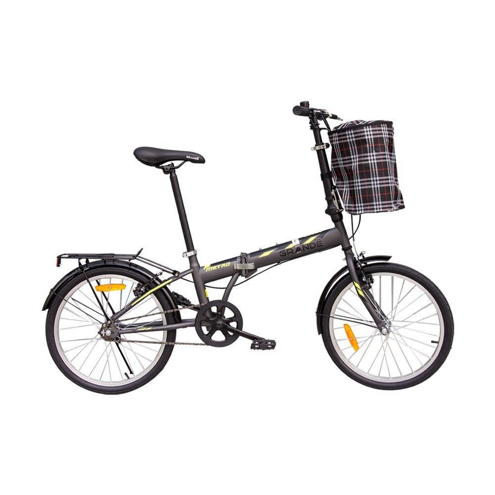 จักรยานพับ จักรยานพับ GRANDE METRO สีเทา จักรยาน กีฬาและฟิตเนส FOLDING BIKE GRANDE METRO GRAY