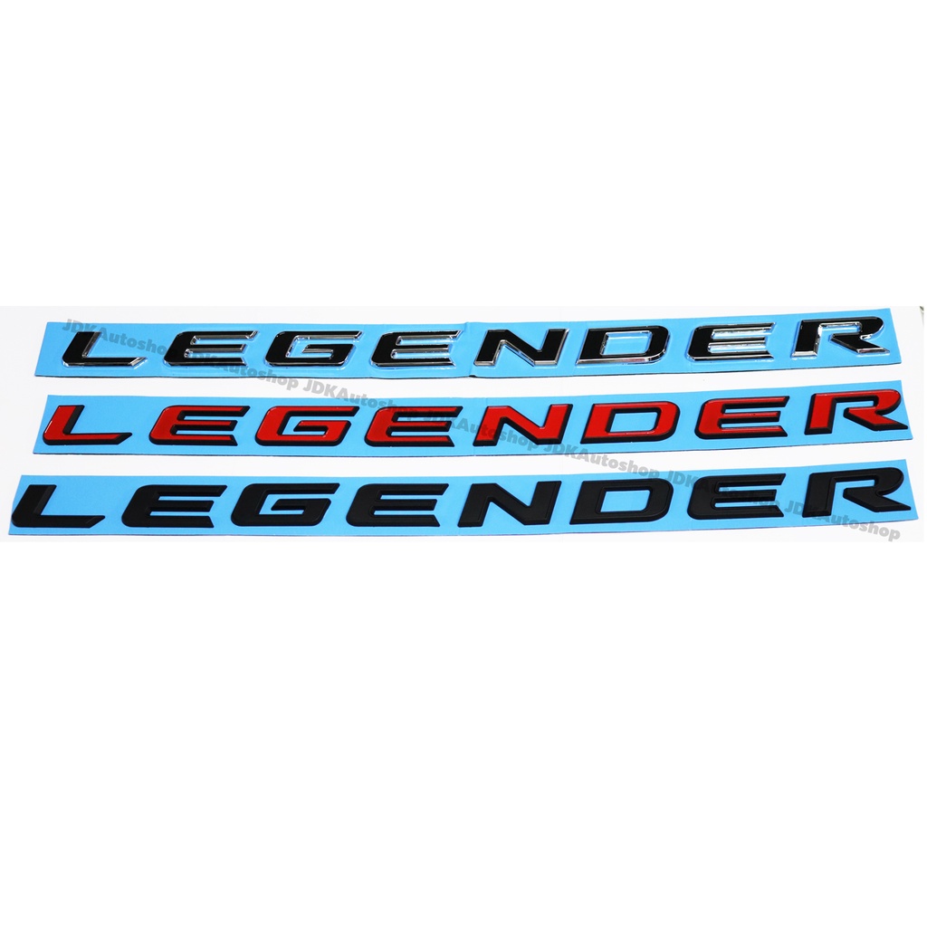 โลโก้ LEGENDER ตัวใหญ่ ติดฝากระโปรงหน้า ขนาด 2.5 x 48.5 cm. สำหรับ โตโยต้า ฟอร์จูนเนอร์ ลีเจนเดอร์ ตัวใหม่