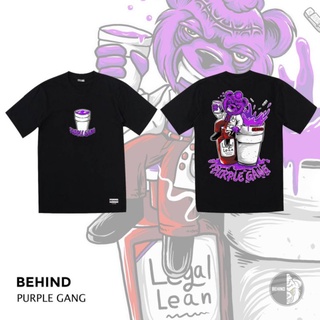 BEHIND CLOTHING เสื้อยืดลาย “PURPLE GANG”