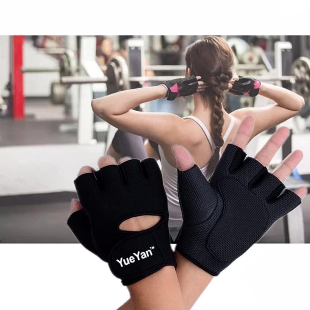 YUEYAN ถุงมือฟิตเนส ถุงมือออกกำลังกาย Fitness Glove Weight Lifting Gloves Black ( Int:S)UEYAN ถุงมือฟิตเนส ถุงมือออกกำลั