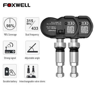 Foxwell T10 เซนเซอร์วัดความดันลมยางรถยนต์ 315Mhz 433Mhz Tpms พร้อม T1000 และ T2000