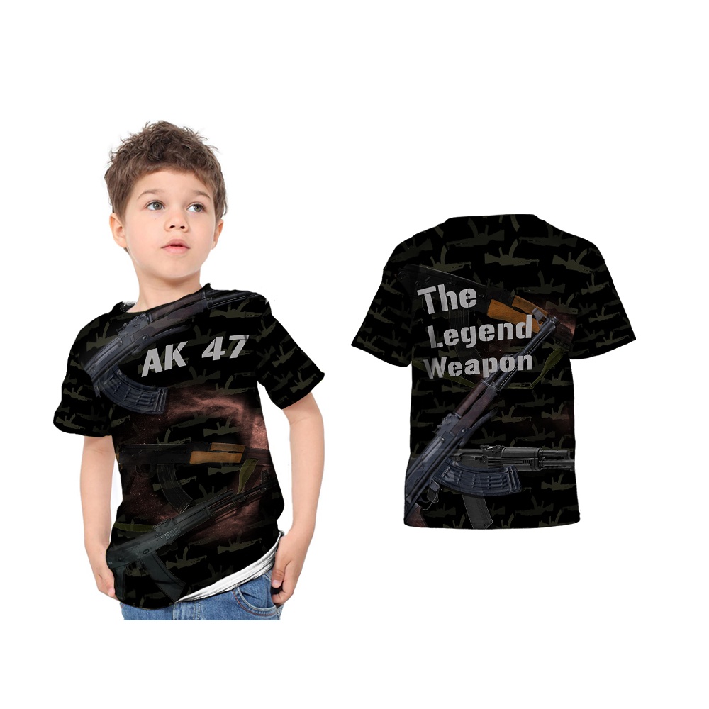Tinishop - AK47 Weapon Kids T-Shirt | เสื้อยืดพิมพ์ลายเด็ก AK47 Motif