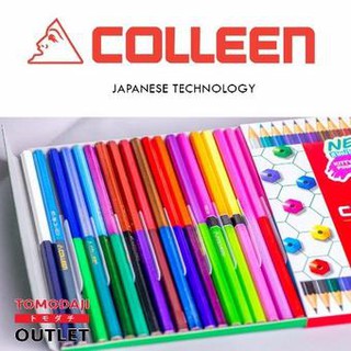 Colleen ดินสอสีไม้ 2 หัว 60 สี 30 ด้าม แท่งเหลี่ยม รุ่น 787 สีธรรมดา+นีออนสะท้อนแสง ( 2 กล่อง)